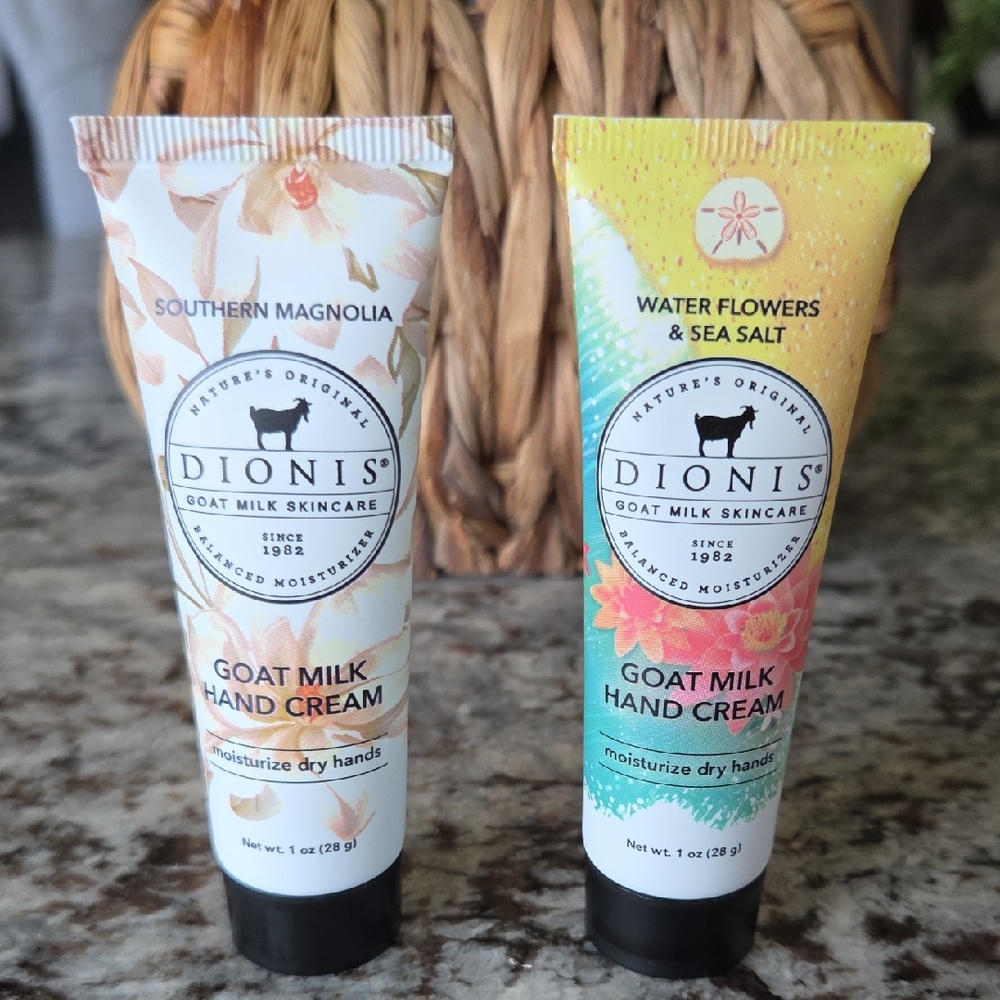 Dionis Goat Milk Hand Cream - Water Flowers & Sea Salt (Yellow/Teal)